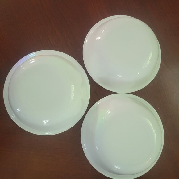 Set Of 3 Corelle Ceramic Bowls With Red & Blue Trim - Picture 5 of 5